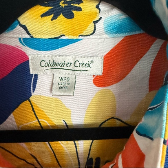 Coldwater Creek Bold Floral Zip Jacket - Size W20 - Picture 6 of 7